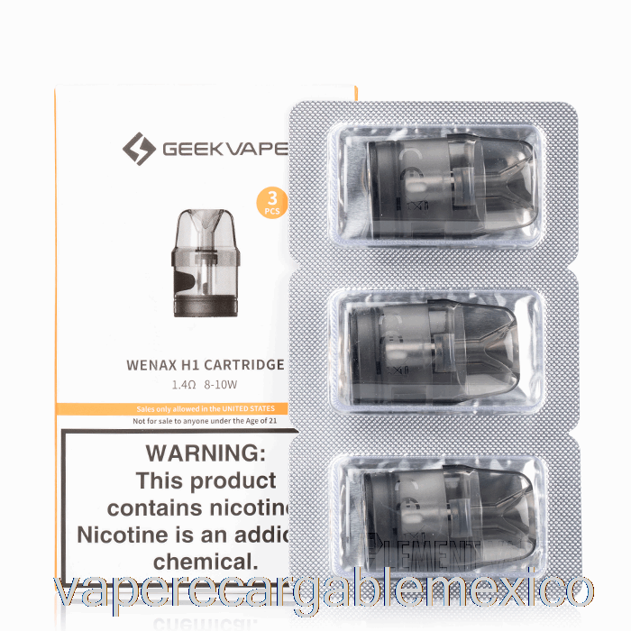 Vape Recargable Geek Vape Wenax H1 Cápsulas De Repuesto 1.4ohm Cartuchos Wenax H1